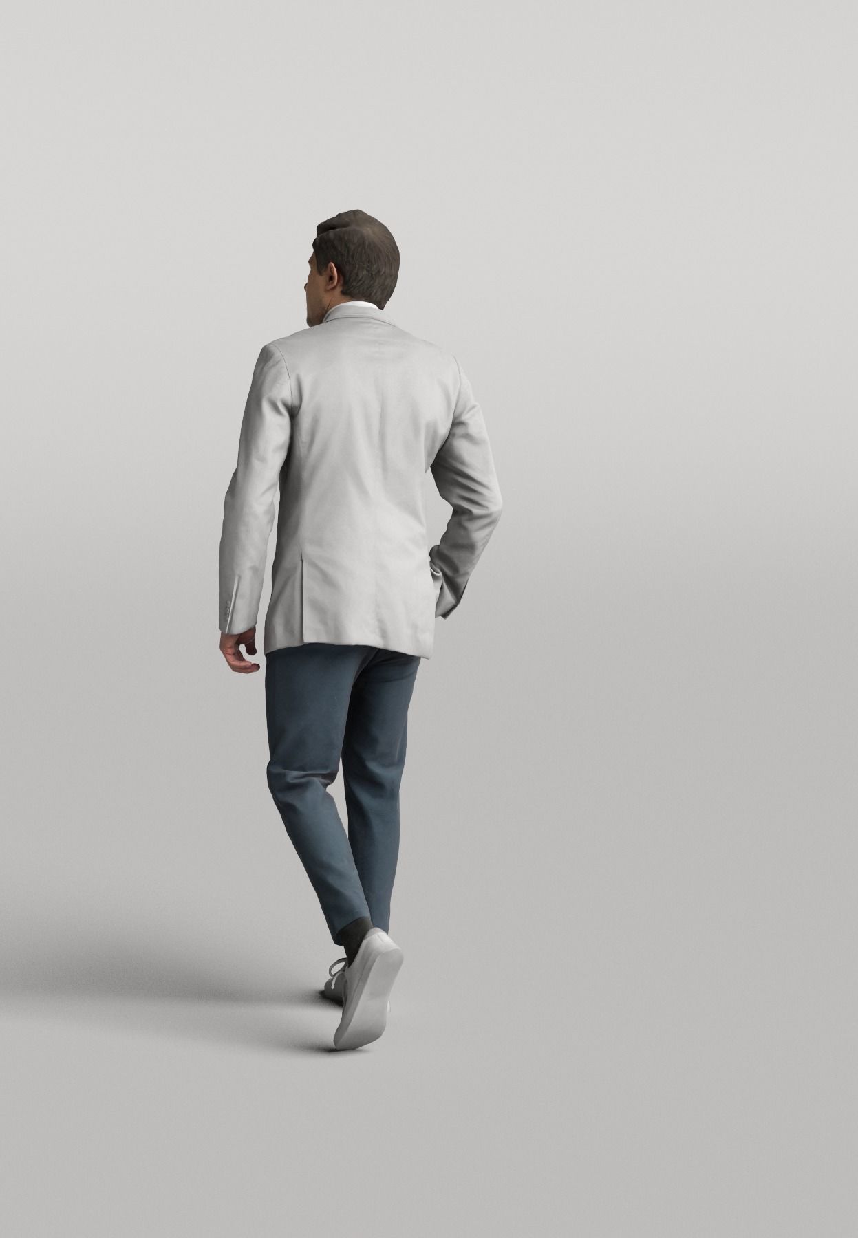 Humano Casual man standing and walking 0402 3D model_2