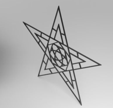 Full Sized Bondage Pentagram 220cm x 210cm Low-poly 3D model_5