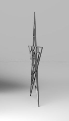 Full Sized Bondage Pentagram 220cm x 210cm Low-poly 3D model_6