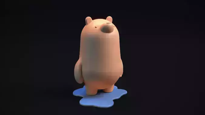 PolarBear Piggybank - 3d printable model