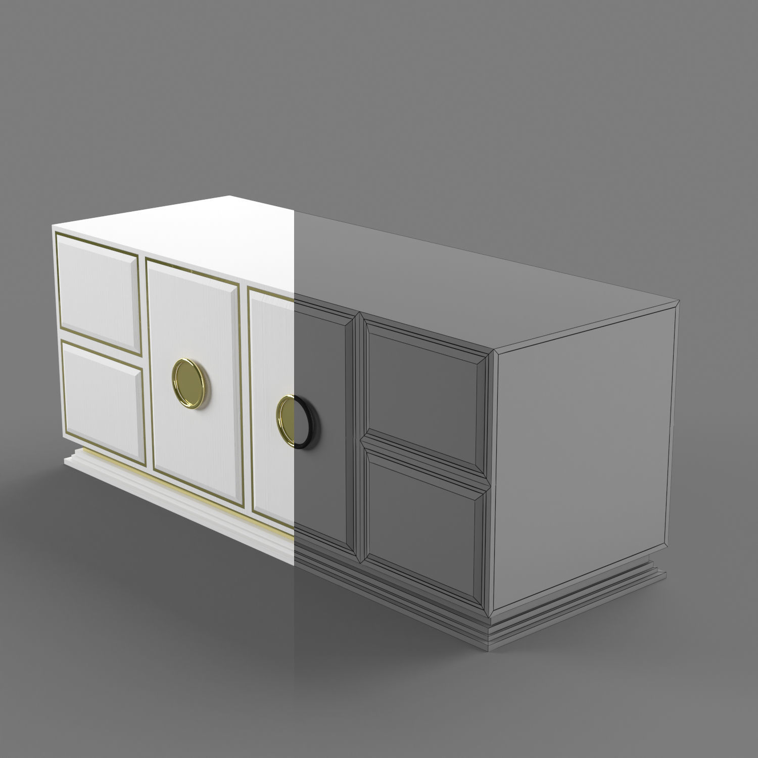 Drawer Design Low-poly 3D model_4