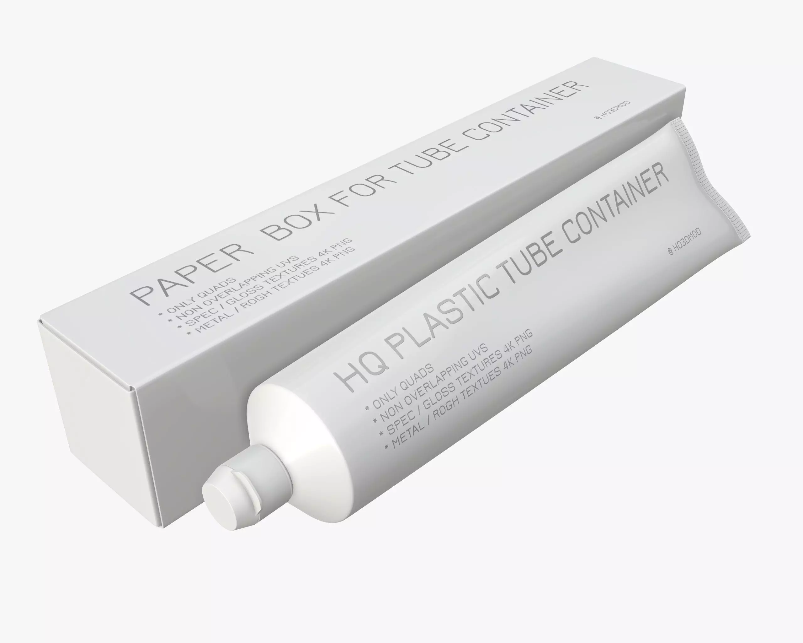 Toothpaste with box 01 3D model
