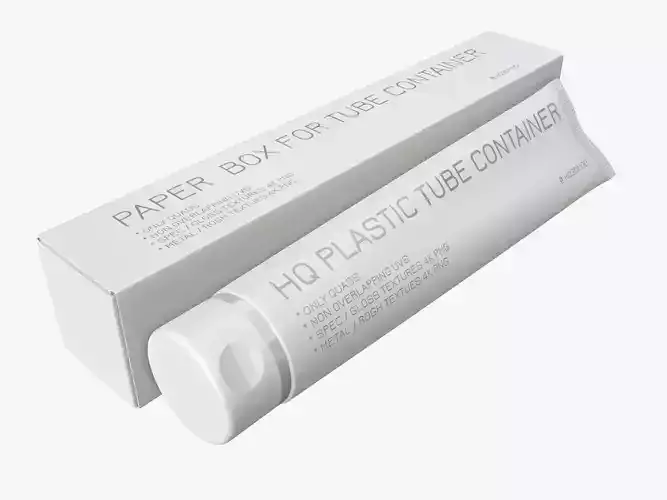 Toothpaste with box 02 3D model