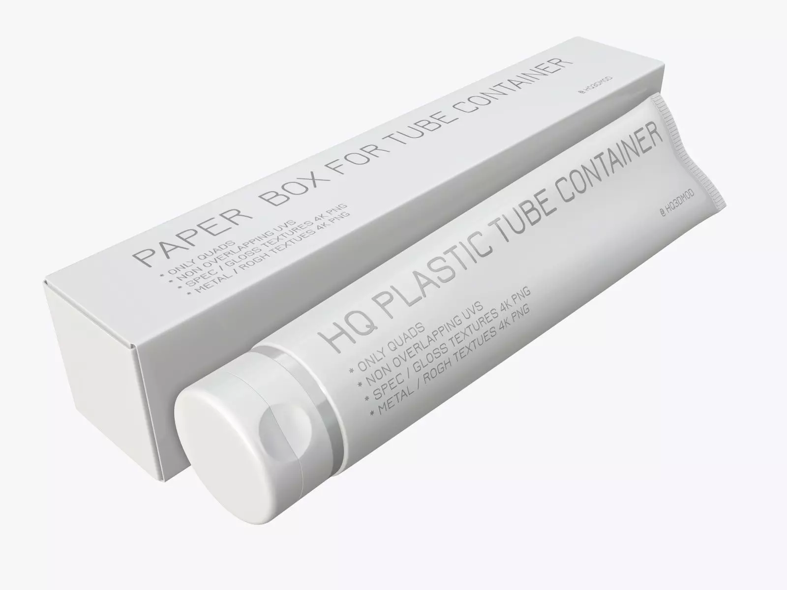 Toothpaste with box 02 3D model