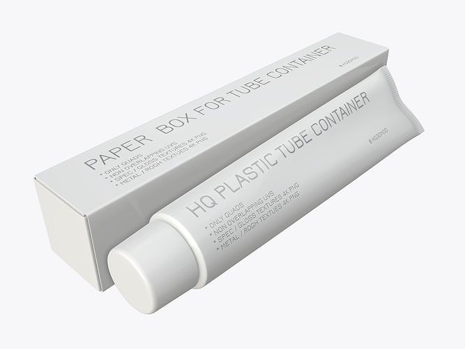 Toothpaste with box 03 3D model
