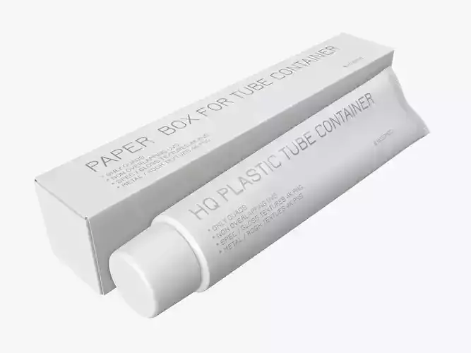 Toothpaste with box 03 3D model