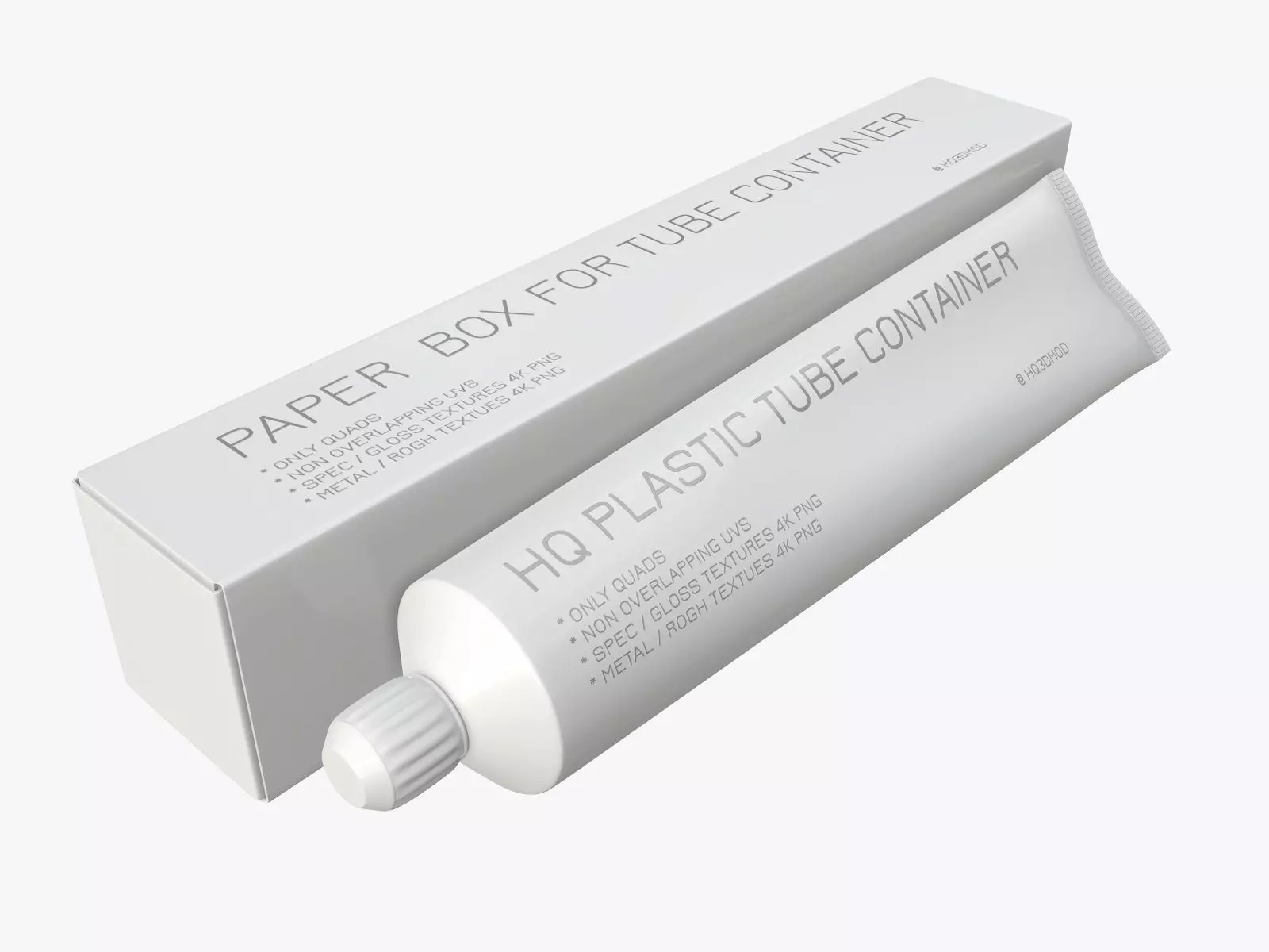 Toothpaste with box 04 3D model