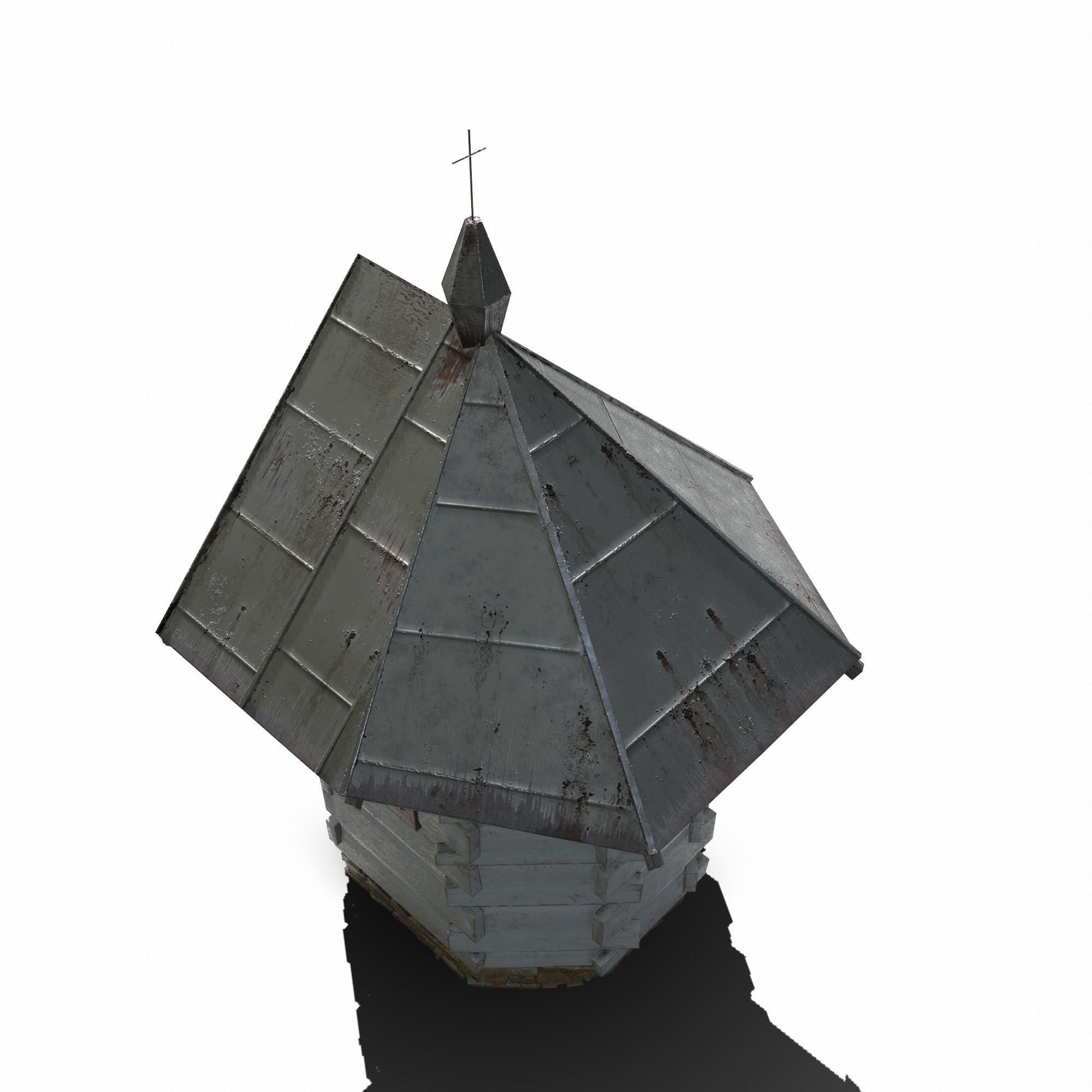 Chapel - Slav Architecture Low-poly 3D model_14