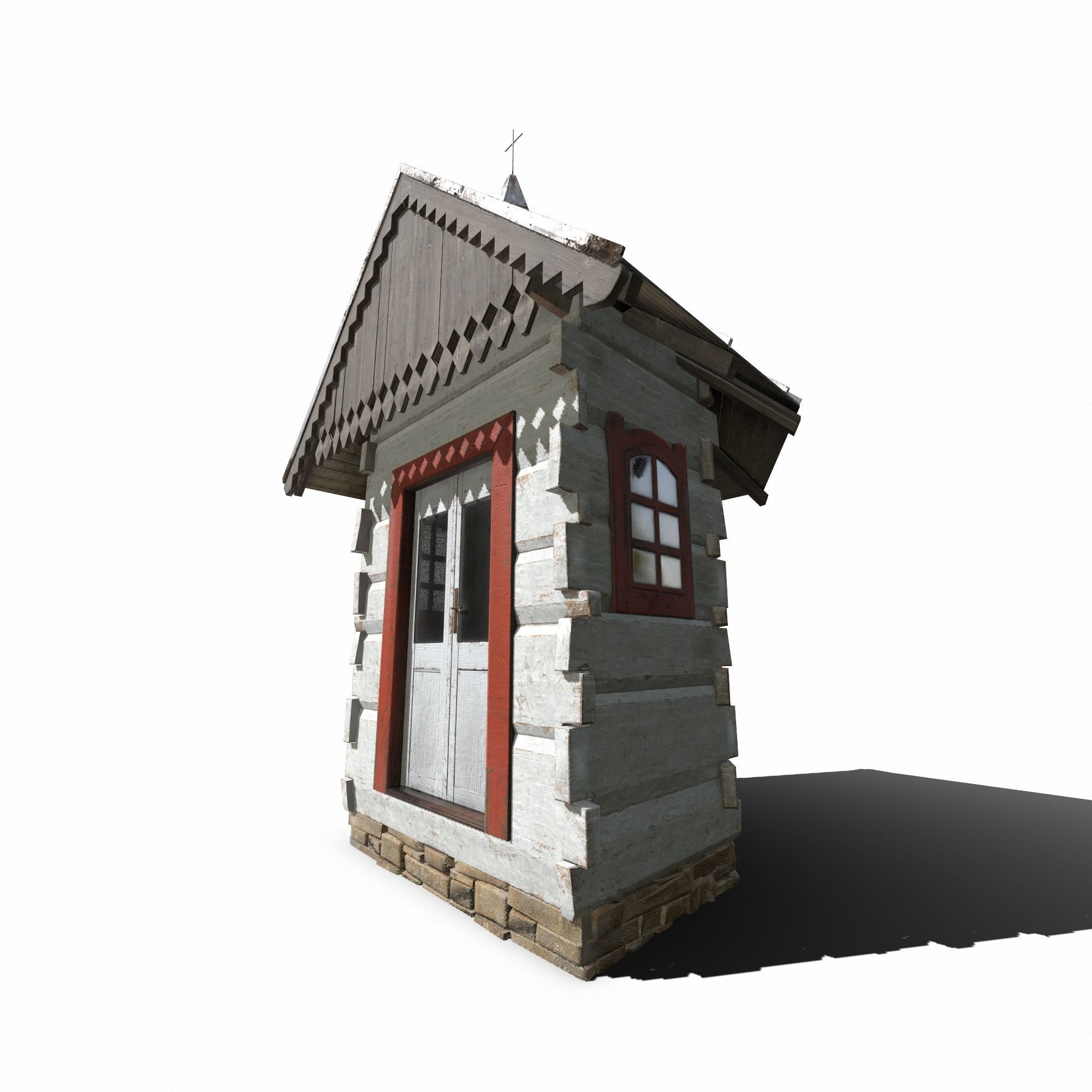 Chapel - Slav Architecture Low-poly 3D model_18