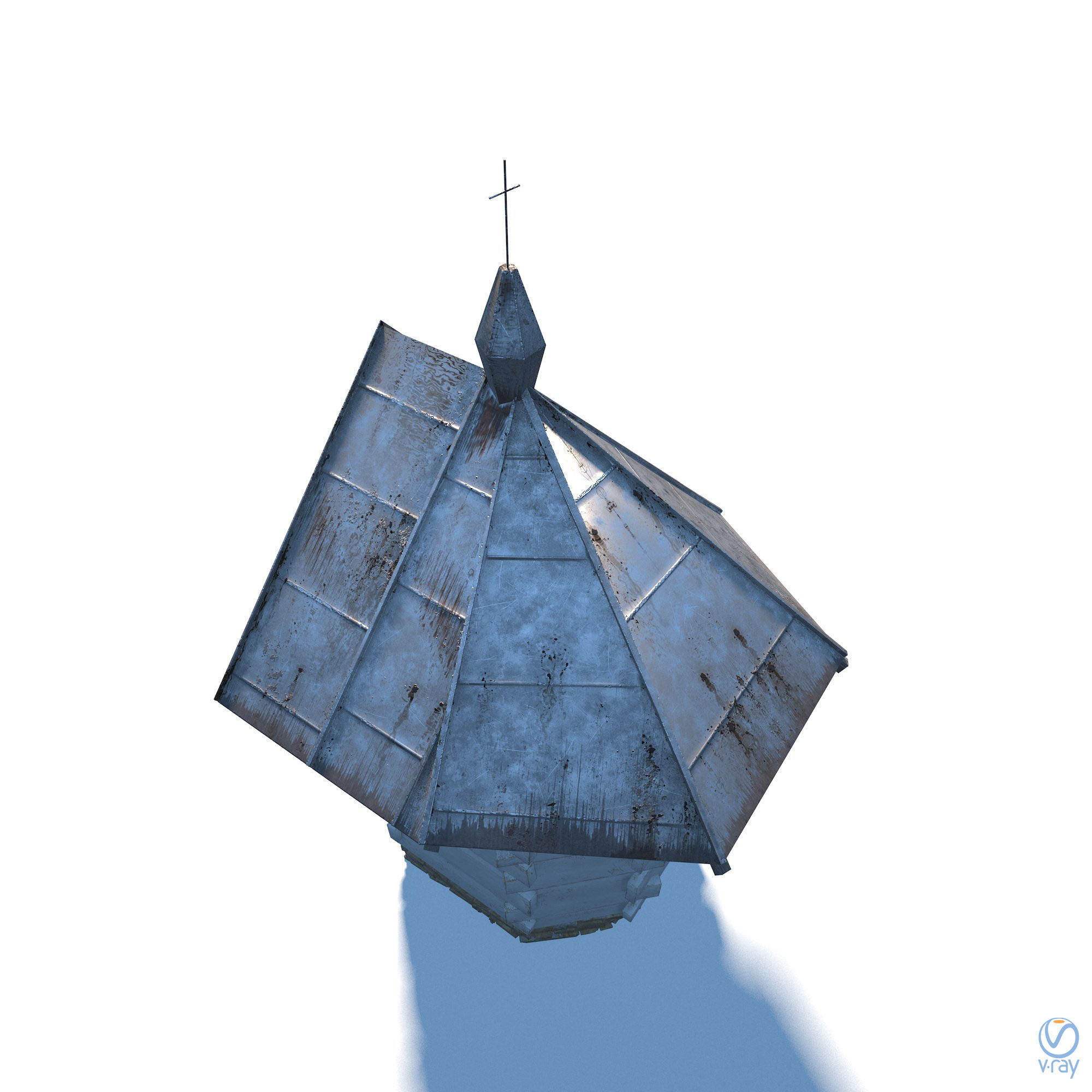 Chapel - Slav Architecture Low-poly 3D model_5