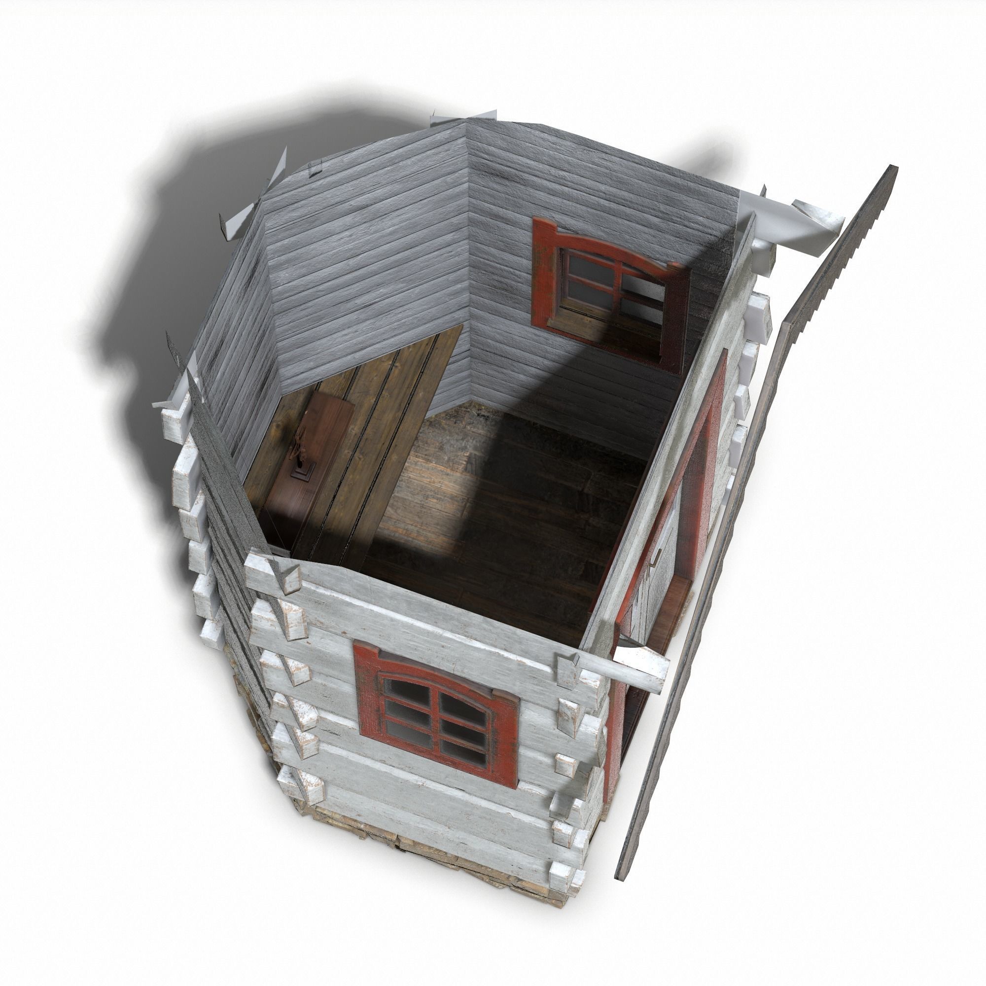 Chapel - Slav Architecture Low-poly 3D model_21