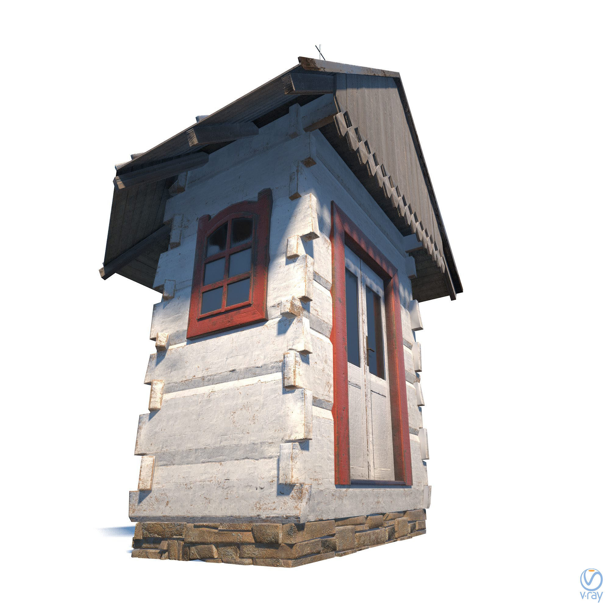 Chapel - Slav Architecture Low-poly 3D model_6