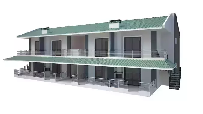 Villa Model three story apartment building