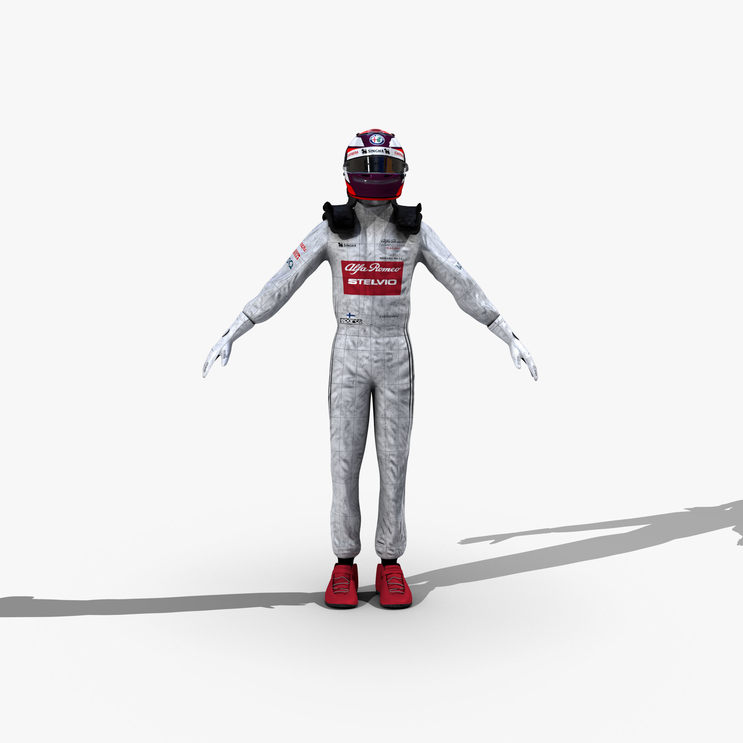 Kimi Raikkonen 2019 Low-poly 3D model_7