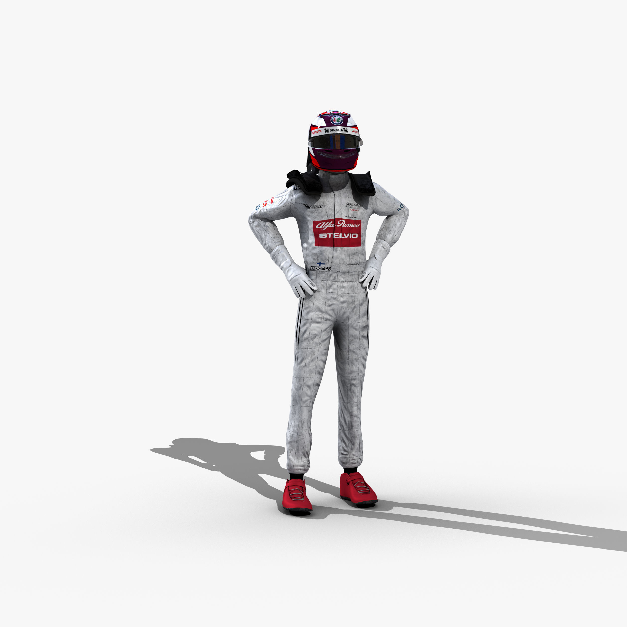 Kimi Raikkonen 2019 Low-poly 3D model_3