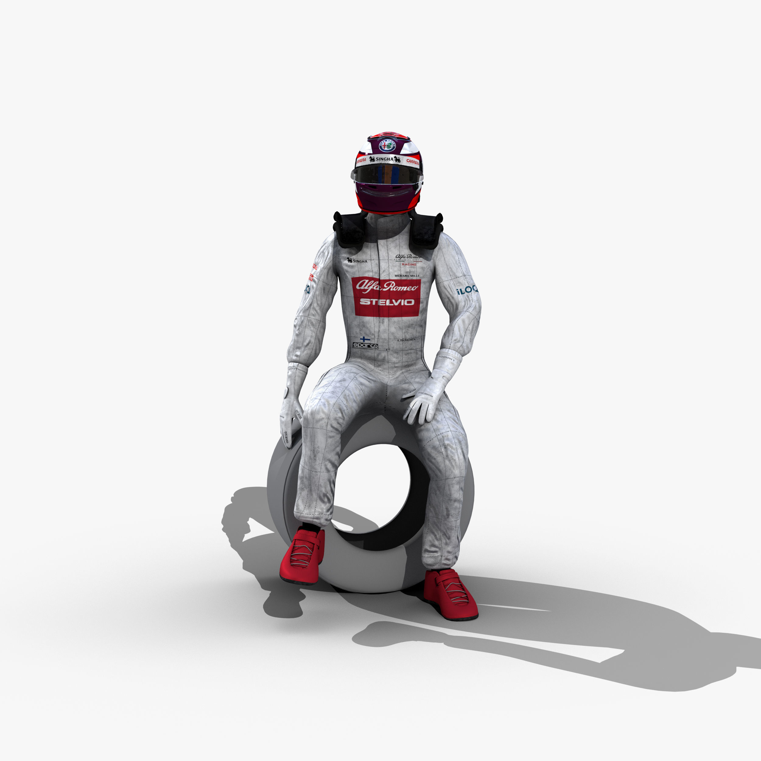 Kimi Raikkonen 2019 Low-poly 3D model_2