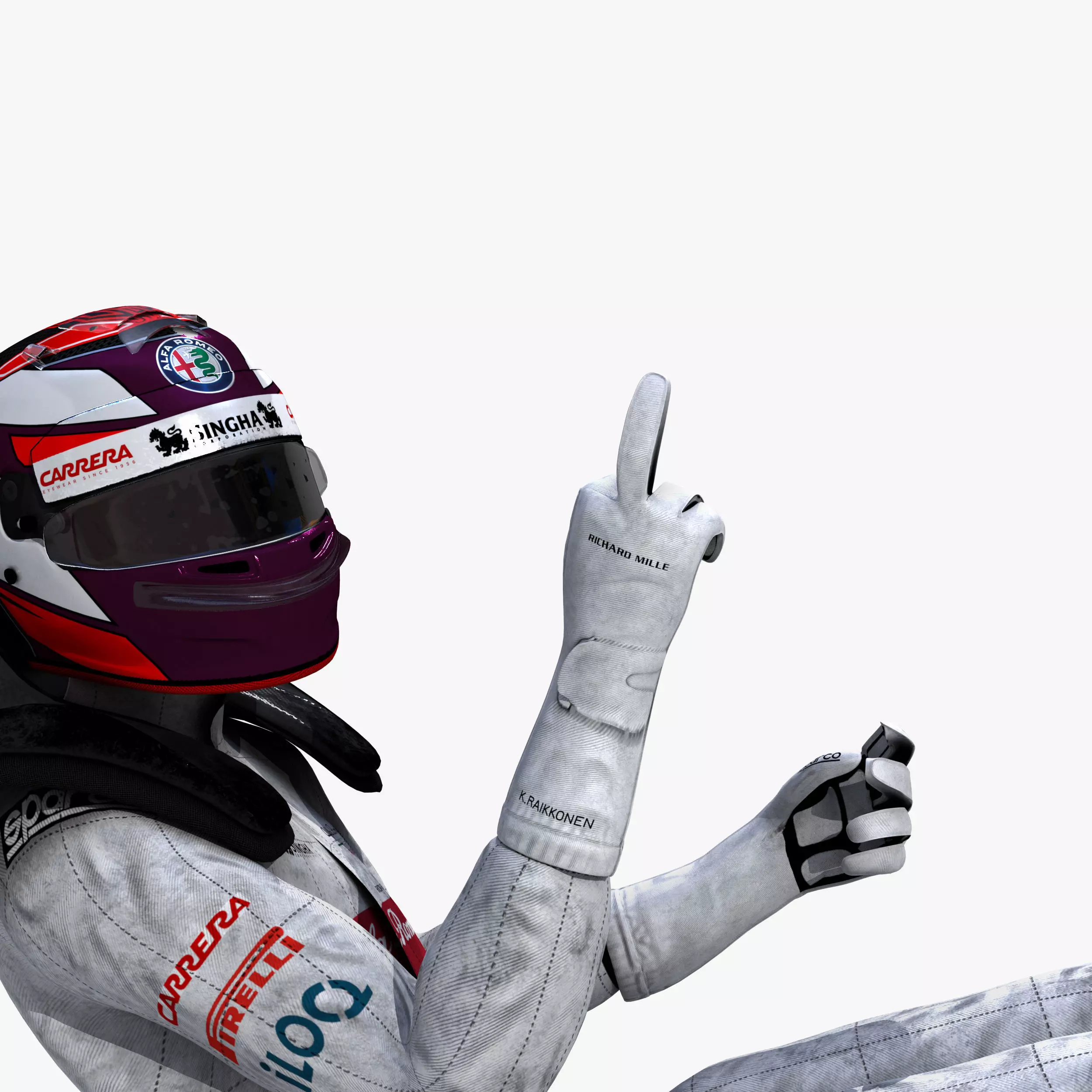 Kimi Raikkonen 2019 Low-poly 3D model_0