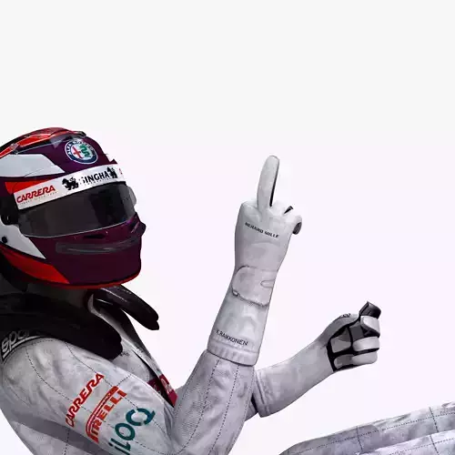 Kimi Raikkonen 2019 Low-poly 3D model