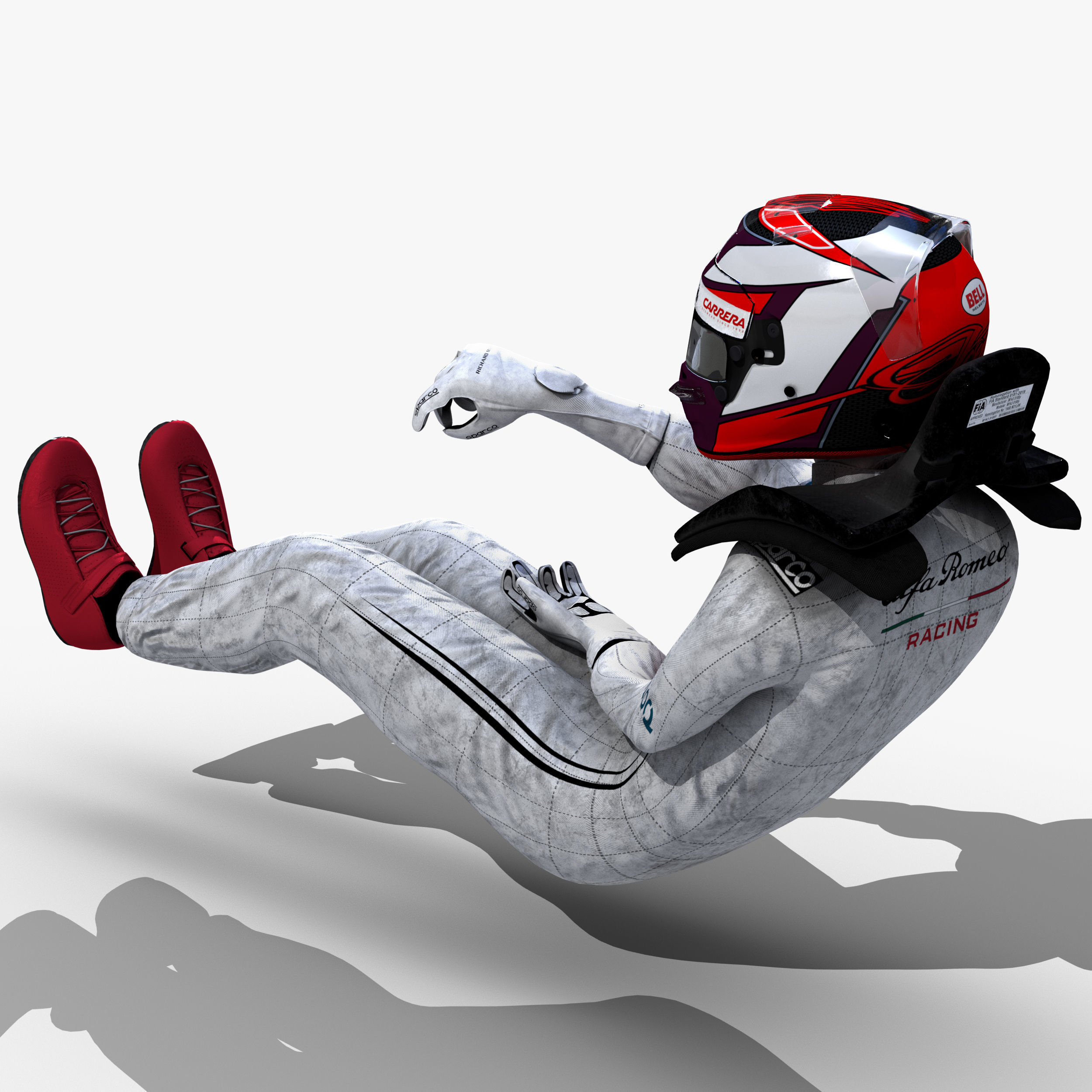 Kimi Raikkonen 2019 Low-poly 3D model_6
