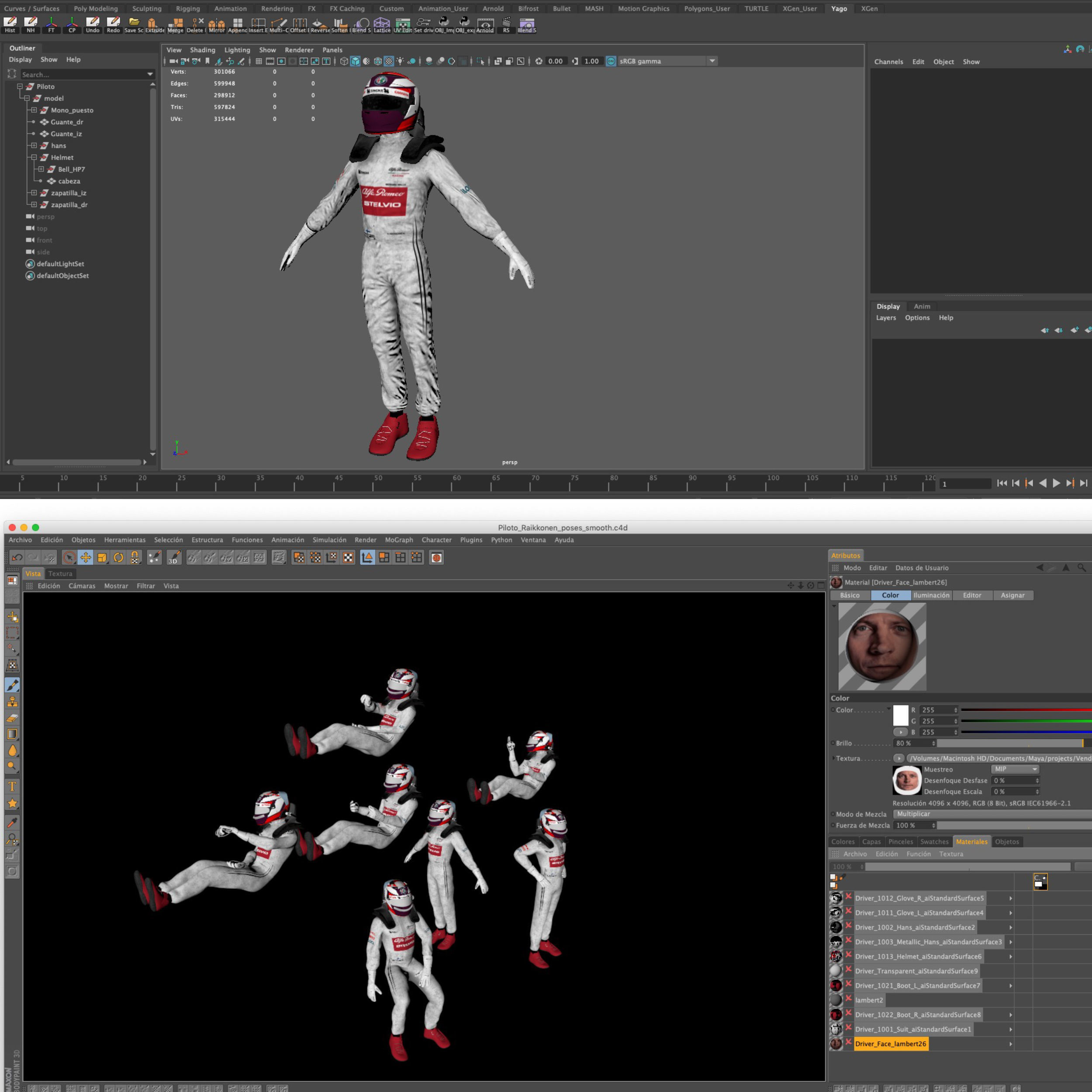 Kimi Raikkonen 2019 Low-poly 3D model_15