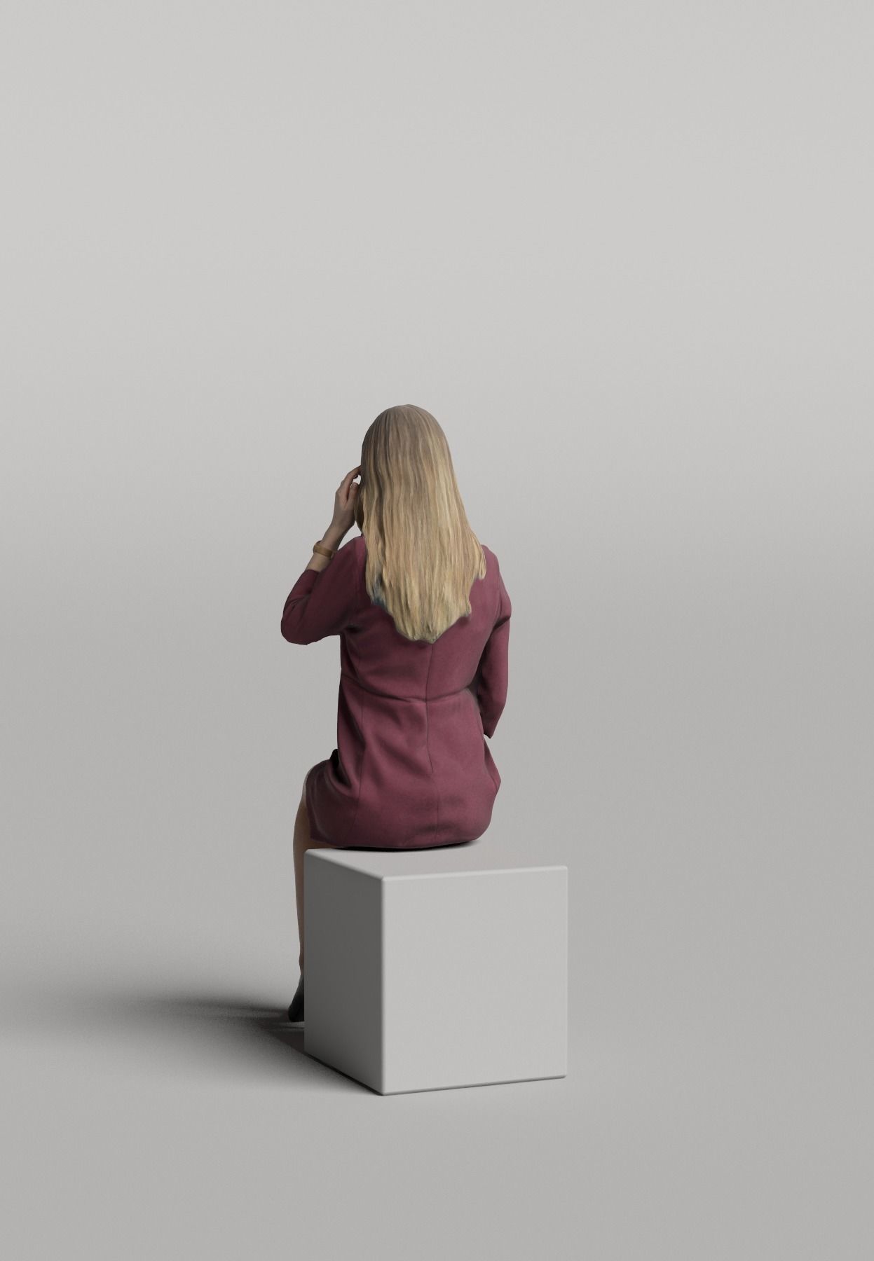 Humano Casual woman standing and walking 0420 3D model_2