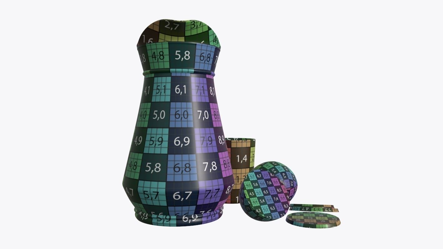 Jar with water and lemon slices 3D model_10