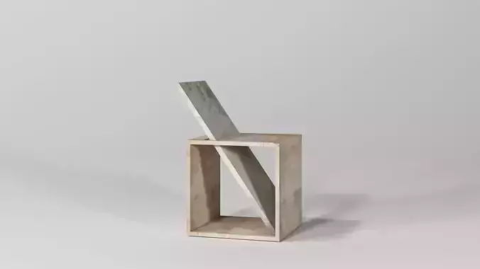 Simple Square Chair Two Function