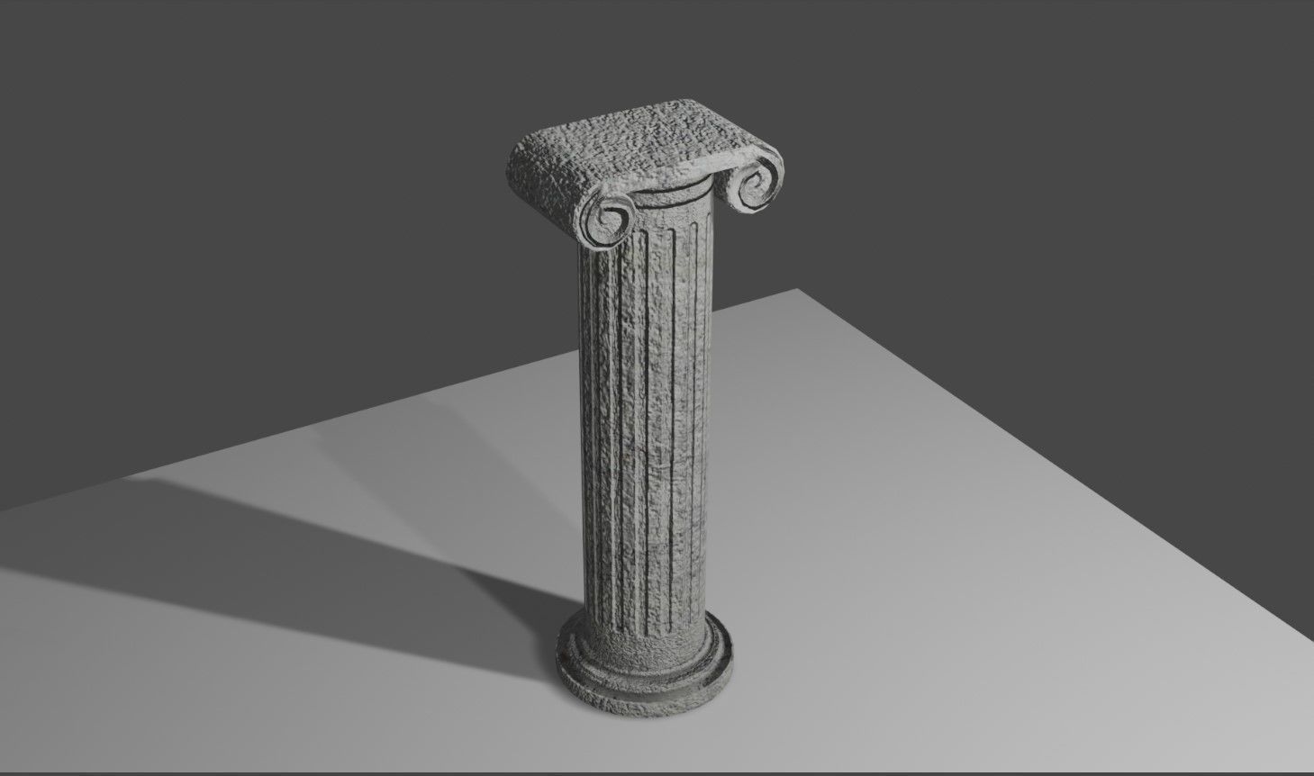Roman Column Jonic Style - Low Poly - Coluna Romana Low-poly 3D model_5