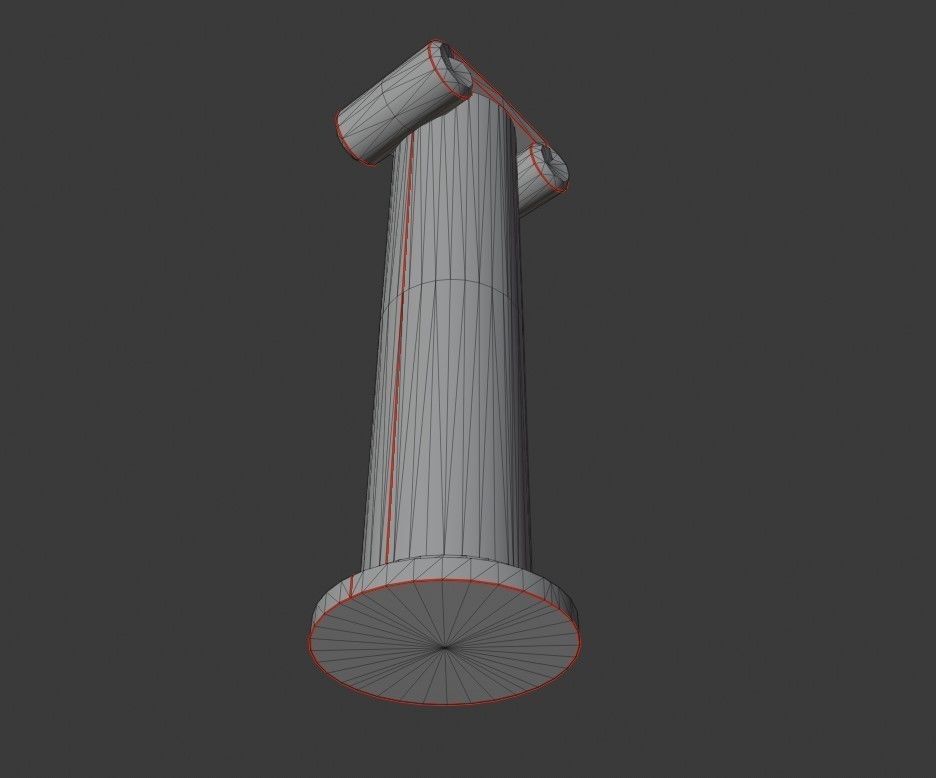 Roman Column Jonic Style - Low Poly - Coluna Romana Low-poly 3D model_13