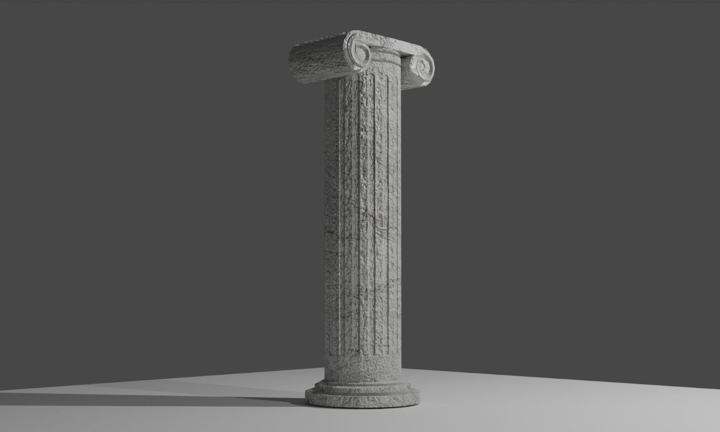 Roman Column Jonic Style - Low Poly - Coluna Romana Low-poly 3D model_9