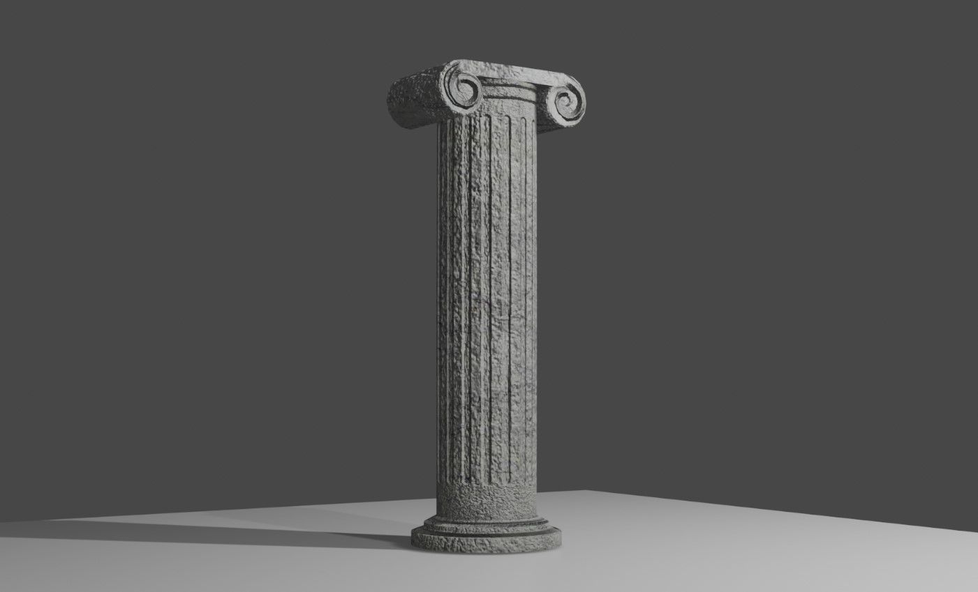 Roman Column Jonic Style - Low Poly - Coluna Romana Low-poly 3D model_6