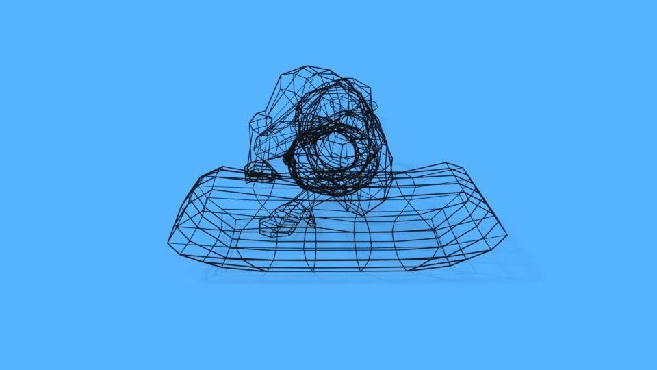 Low Poly Kid Sleeping Low-poly 3D model_12