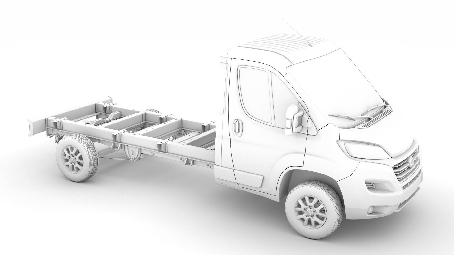 Fiat Ducato Chassis Truck Single Cab 3800WB 2020 3D model_26