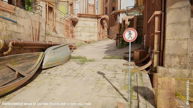 Lowpoly CITY TRAFFIC STREET SIGN No Passenger VR AR Games 3D Low-poly 3D model 6