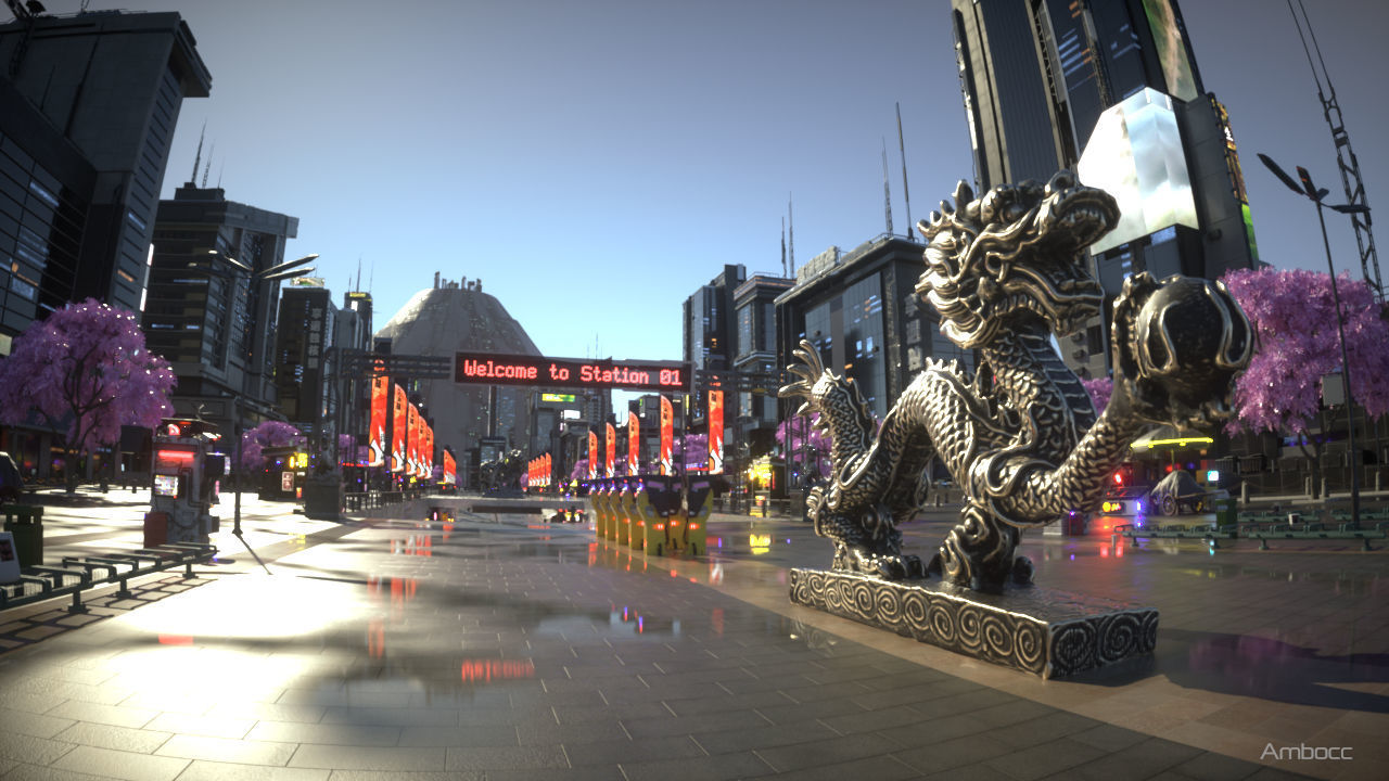 Chinese Dragon Statue - PBR 3D Model Low-poly 3D model_2