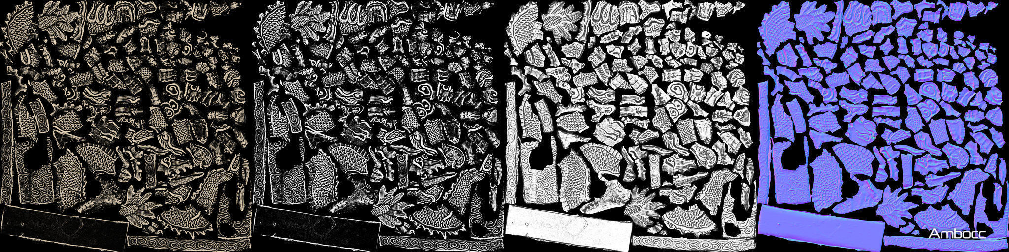 Chinese Dragon Statue - PBR 3D Model Low-poly 3D model_5