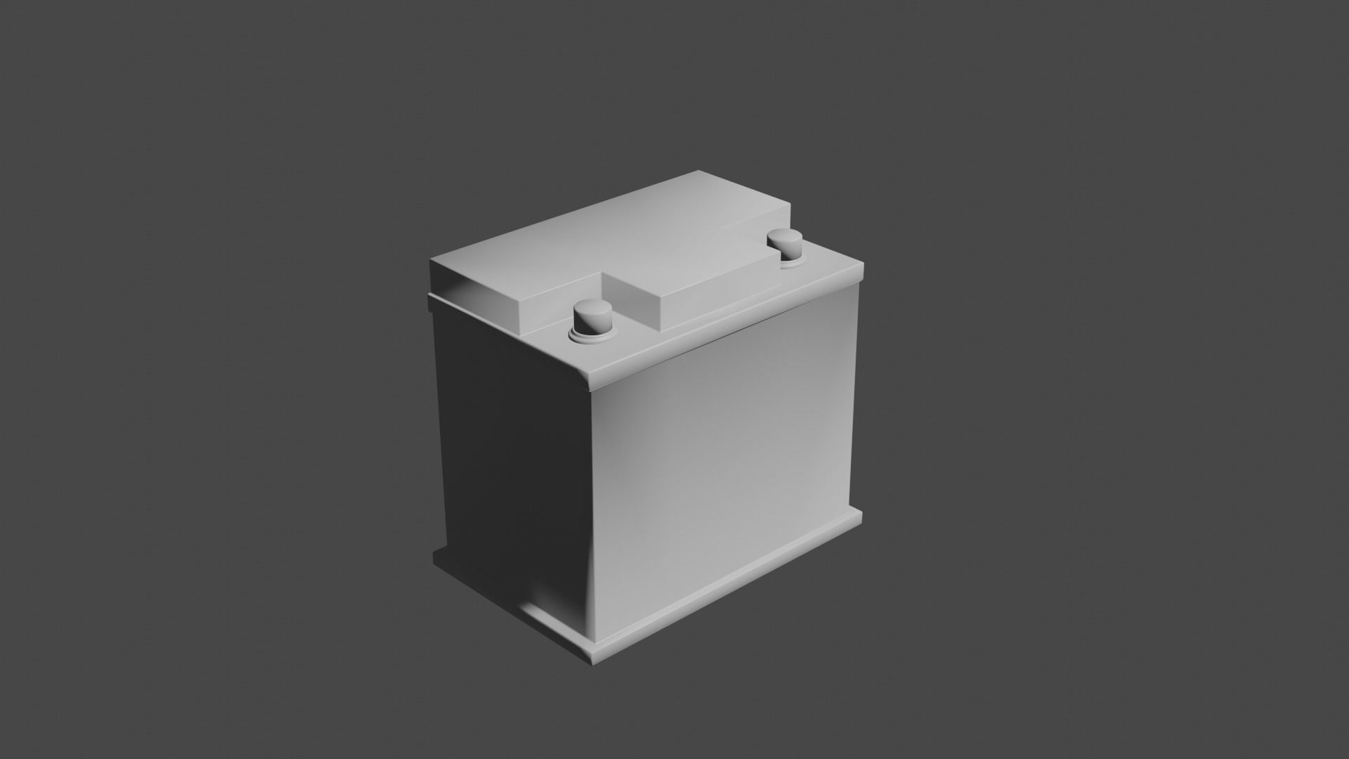 Car battery Low-poly 3D model_2