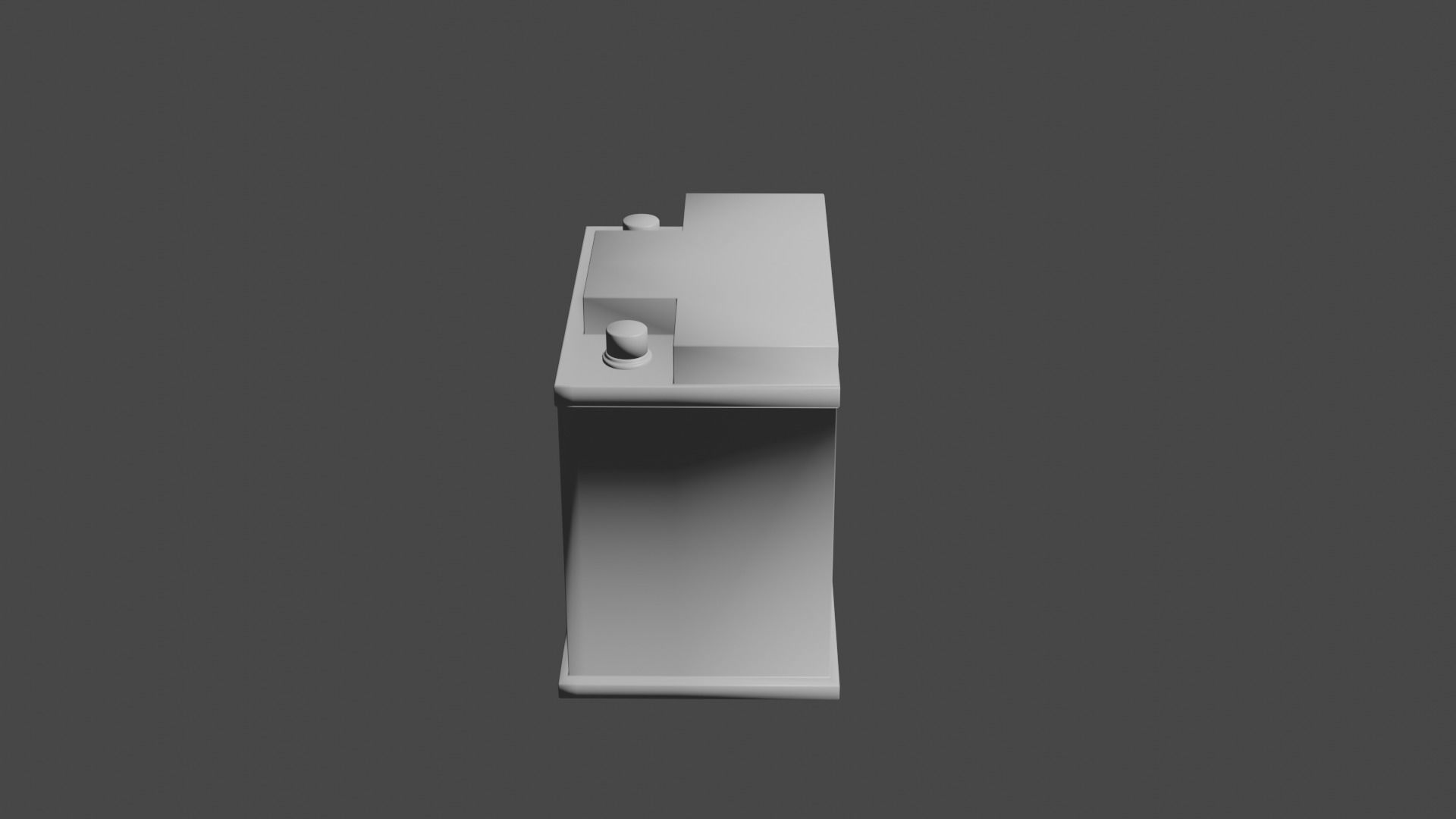 Car battery Low-poly 3D model_4