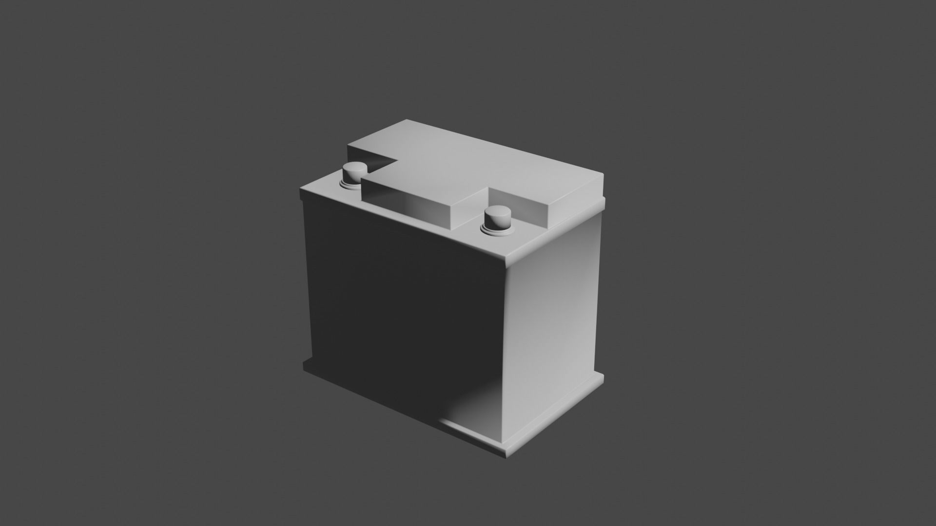Car battery Low-poly 3D model_3