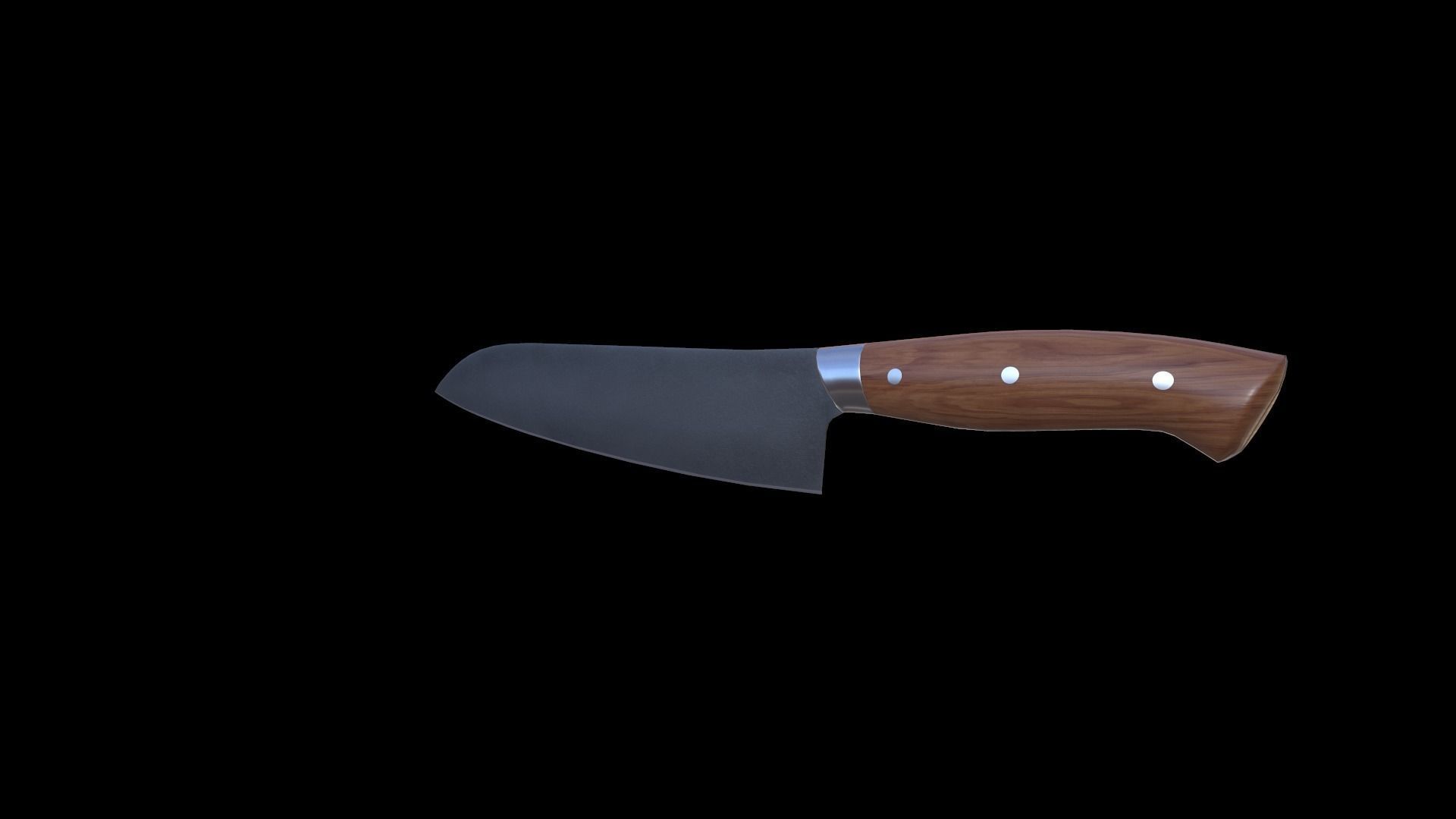 Kitchen knife Low-poly 3D model_2