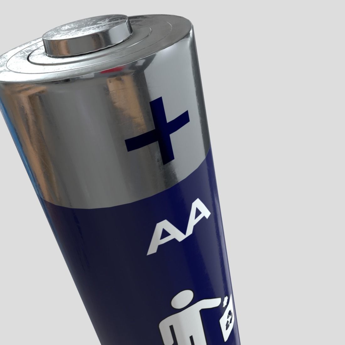 Battery AA Low-poly 3D model_14