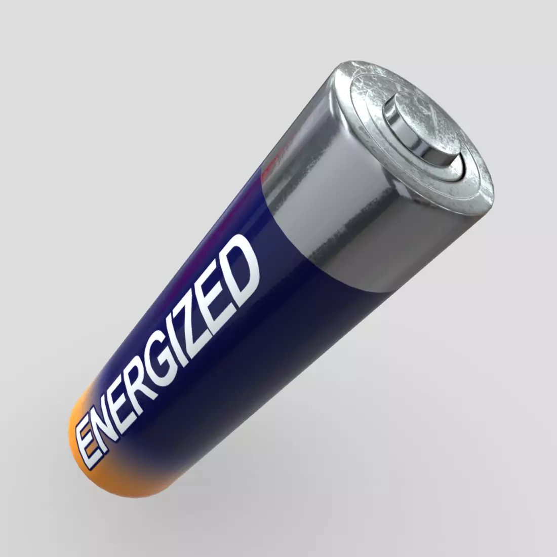 Battery AA Low-poly 3D model_0