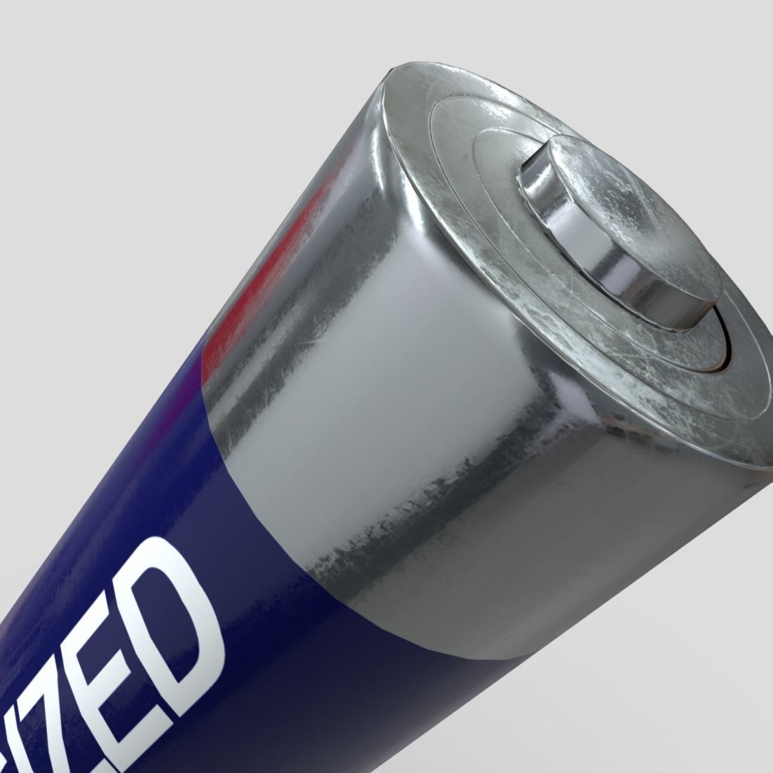 Battery AA Low-poly 3D model_12