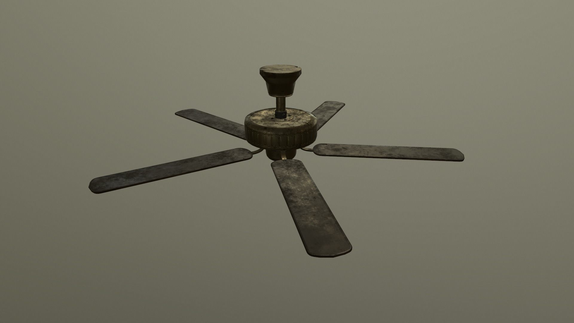Ceiling Fan Game Ready Asset PBR Low-poly 3D model_1