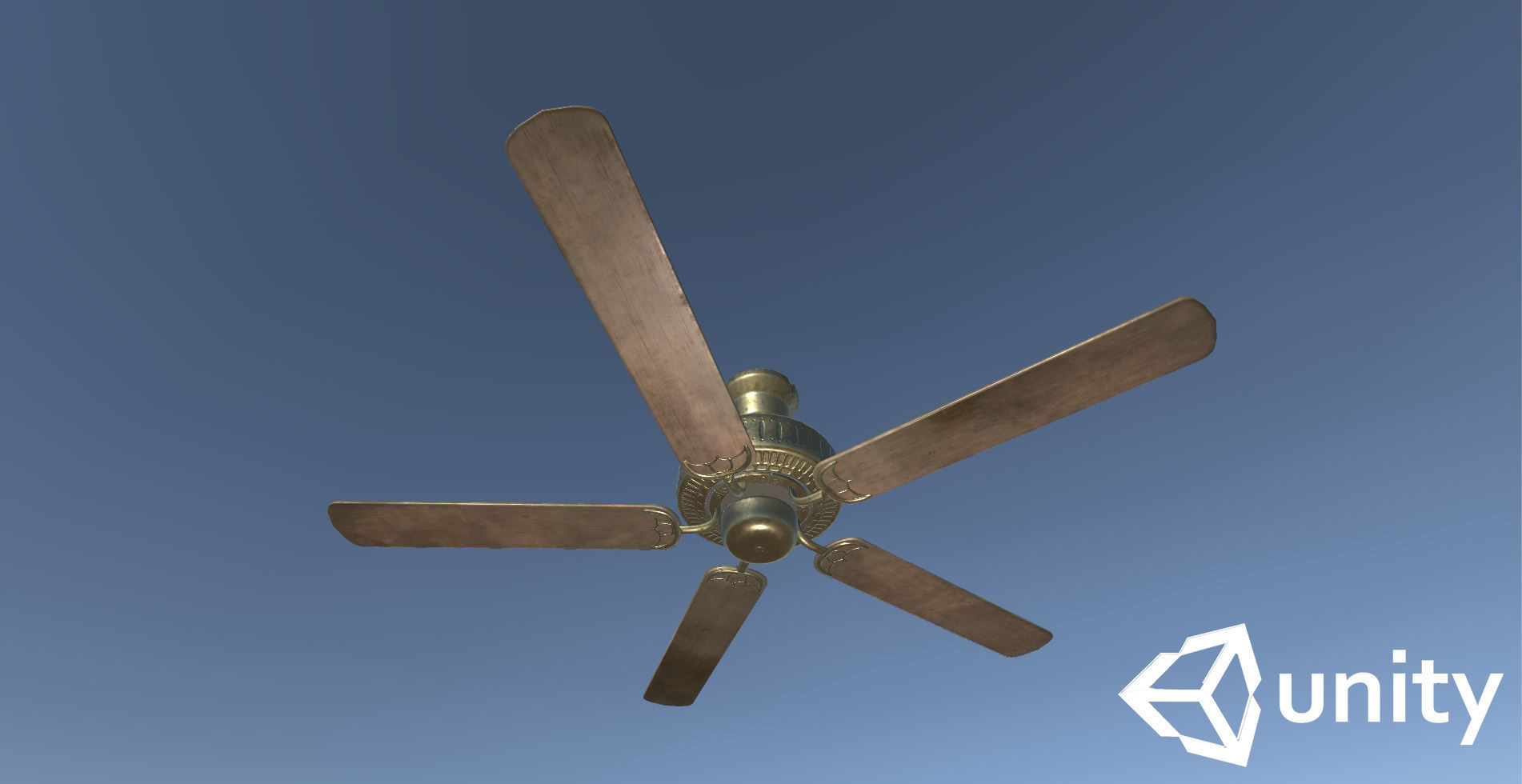 Ceiling Fan Game Ready Asset PBR Low-poly 3D model_6