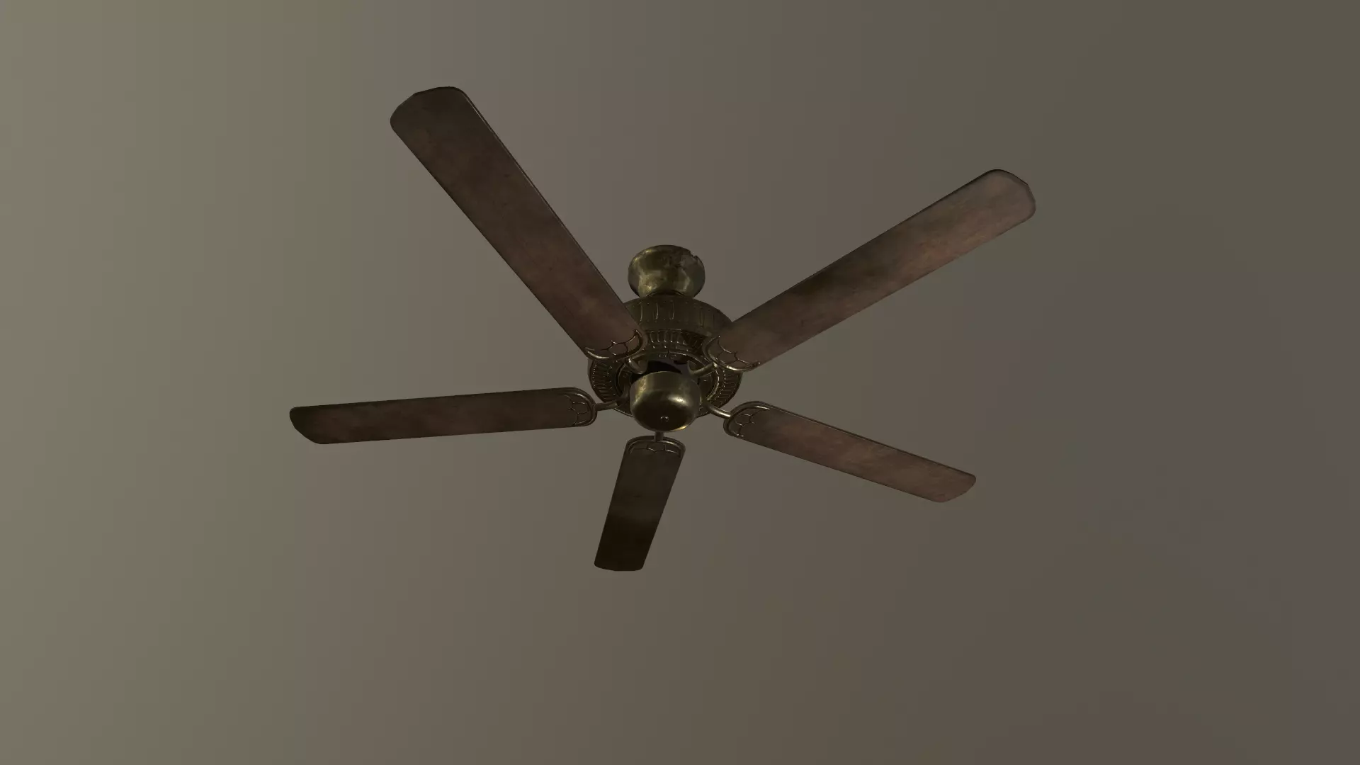 Ceiling Fan Game Ready Asset PBR Low-poly 3D model_0
