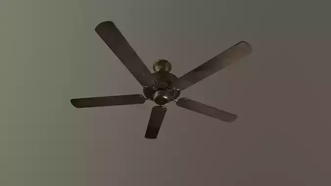 Ceiling Fan Game Ready Asset PBR Low-poly 3D model