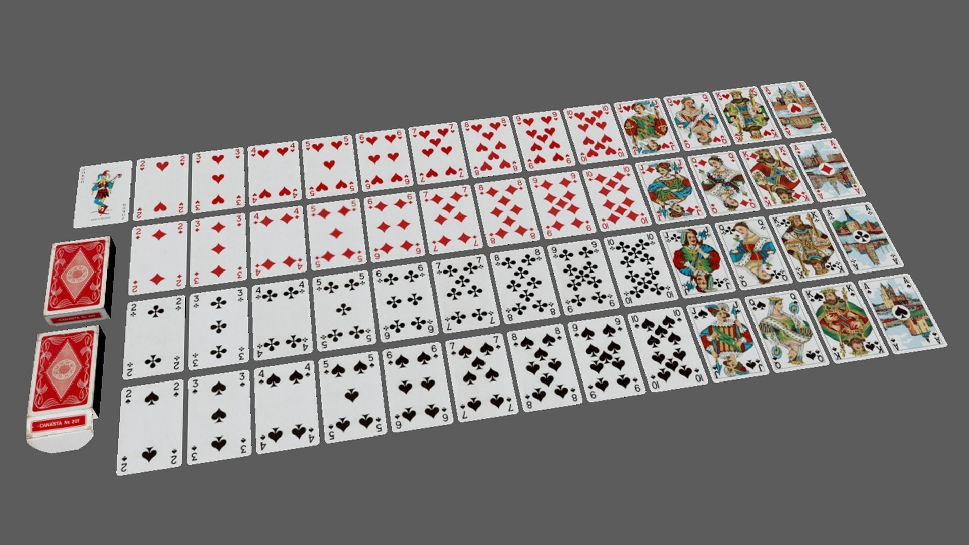 3D Classic Playing Cards Low-poly 3D model_4