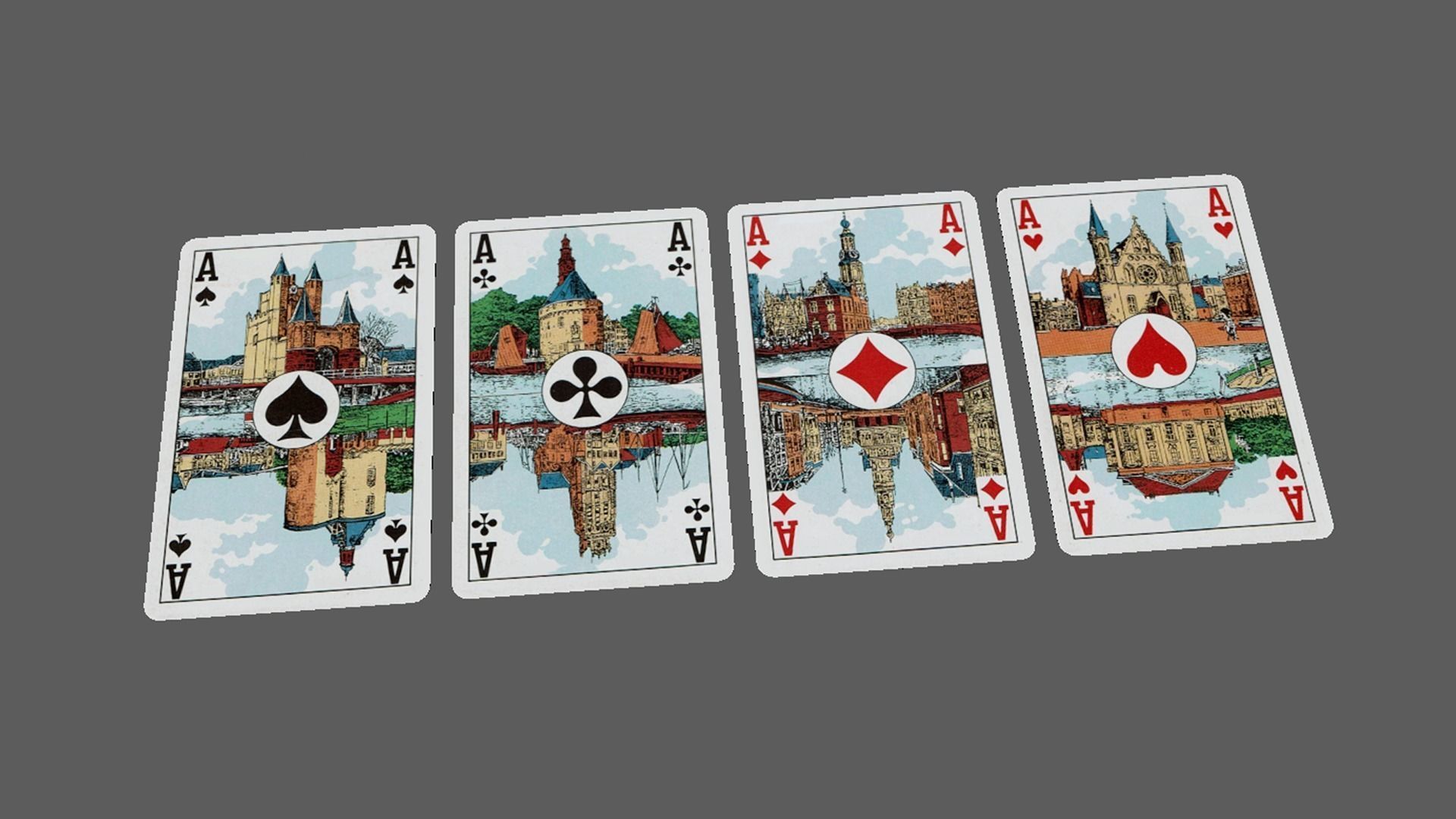 3D Classic Playing Cards Low-poly 3D model_3