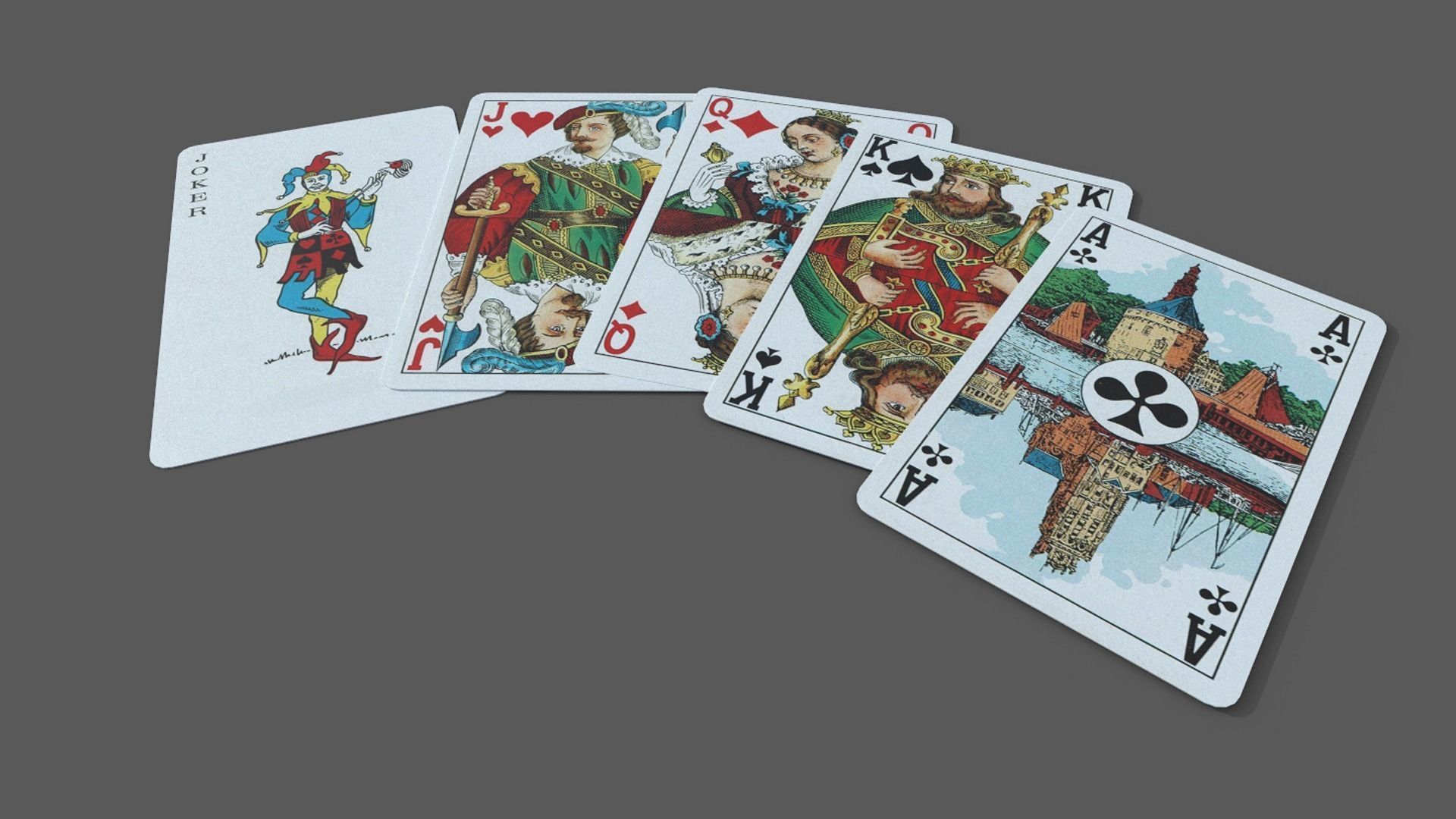 3D Classic Playing Cards Low-poly 3D model_1